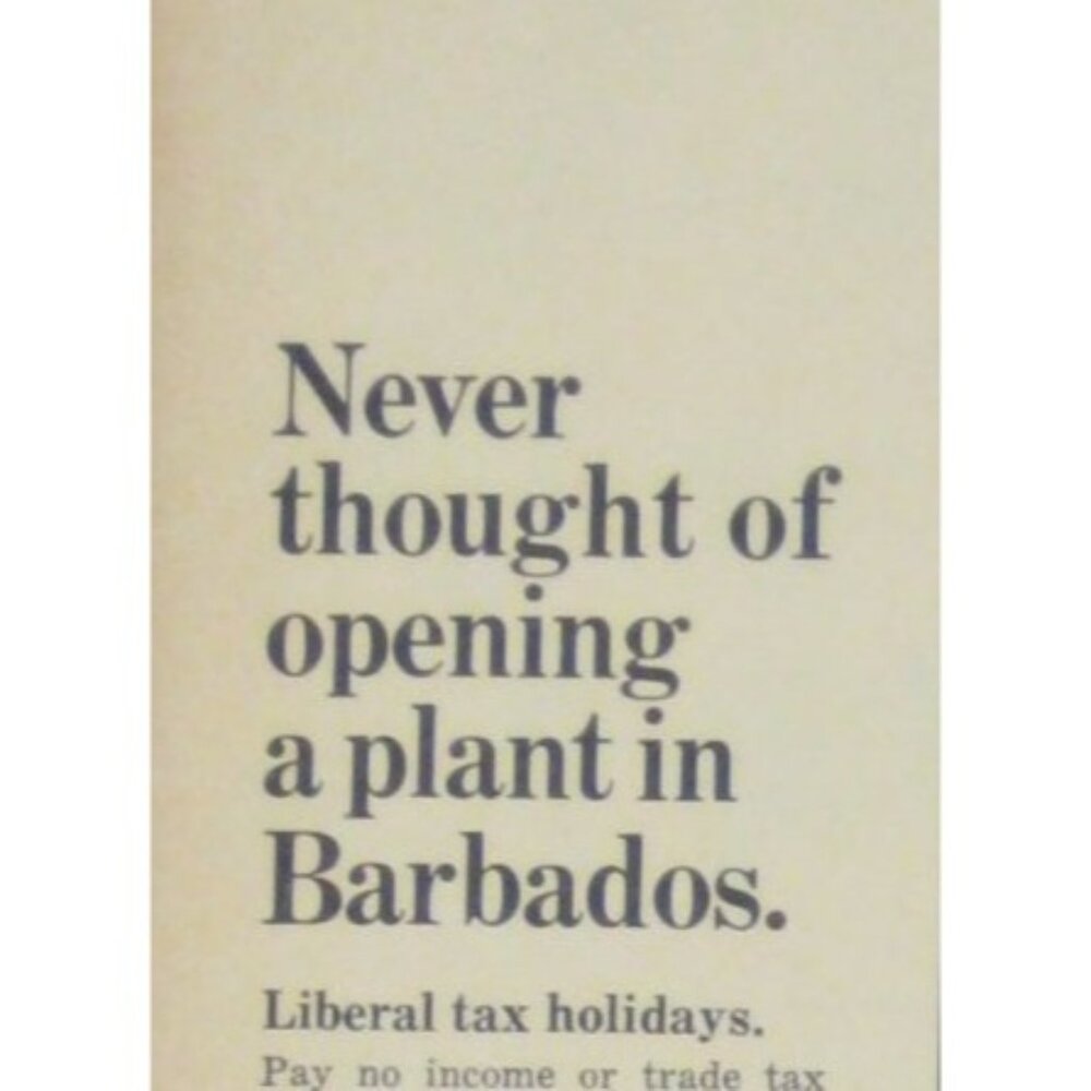 Barbados Business Development Print Ad Thought Of Opening A Plant  Vintage 1966